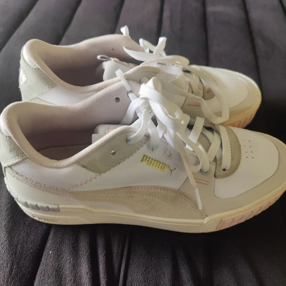 PUMA Women's Cali Sport Sneakers - White and Tan